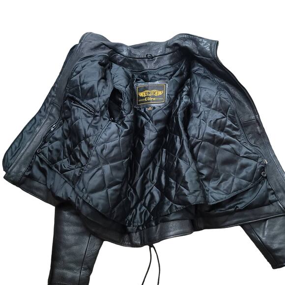 Unik Ultra Leather Motorcycle Jacket Zip Out Liner/Vest Women's M - Picture 8 of 9